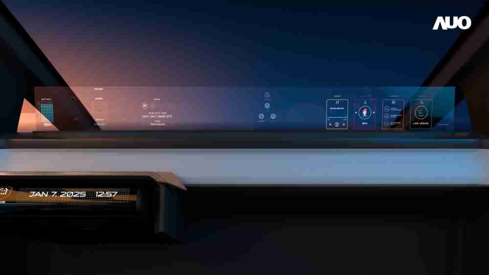 NG大舞台无界透明显示接口(Horizon Image Glass)透过车运算方案整合仪表板、、中控台及副驾显示器，，一体式全景呈现，，，提供乘用者清晰的前方视野、、、、行车必要信息与娱乐功能